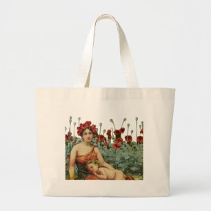Mother and child large tote bag