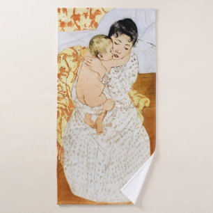 Mother and Child, Mary Cassatt Bath Towel