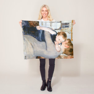 Mother and Child, Mary Cassatt Fleece Blanket