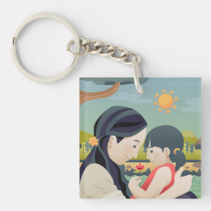 Mother and Child Mother's Day Keychain