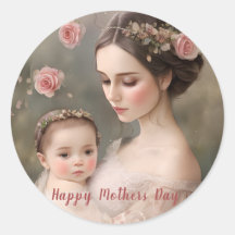 Mother and Child Mothers Day Sticker
