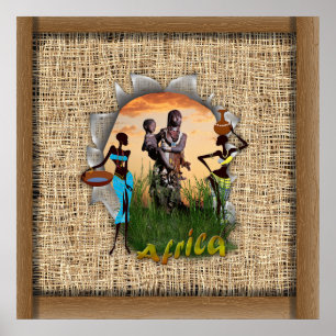 Mother and child of Africa Poster