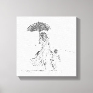 Mother and Child Sri Lanka Canvas Print