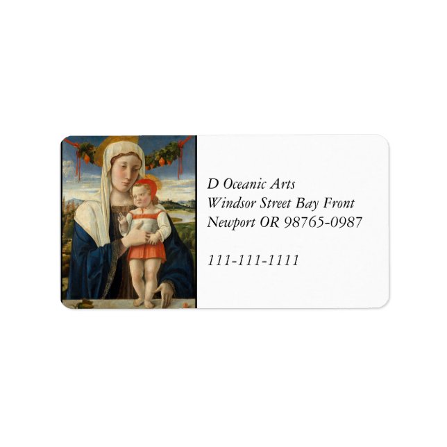 Mother and Child Under Garland Label (Front)