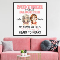 Mother and Daughter Across Distance Heart to Heart