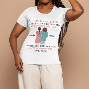 Mother And Daughter Bond Illustration Sentimental  T-Shirt
