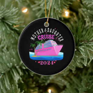 Mother And Daughter Cruise 2024 Ceramic Tree Decoration