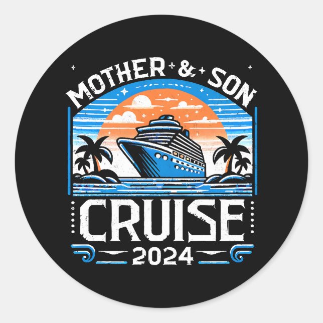 Mother And Daughter Cruise 2024 Classic Round Sticker (Front)