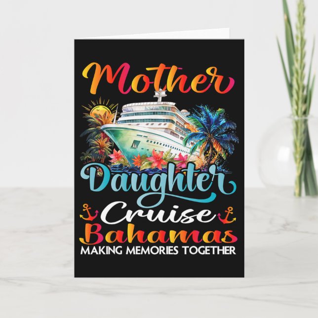 Mother And Daughter Cruise Hamas 2025 Mom Daughter Card (Front)