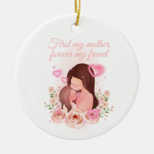 Mother and Daughter, Customisable Names Ceramic Tree Decoration