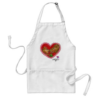 Mother and Daughter Dinosaur Heart Apron