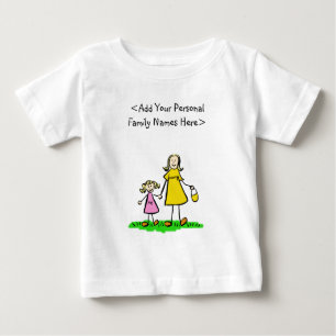 Mother and Daughter Family Names Custom Top Shirts