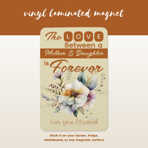 Mother and Daughter forever floral orange Magnet