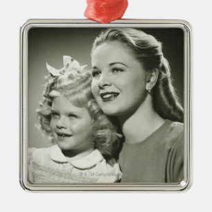 Mother and Daughter Metal Tree Decoration