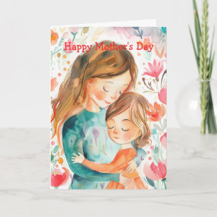 Mother and Daughter Mother's Day Holiday Card