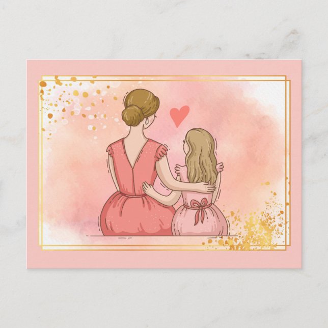 Mother And Daughter Postcard (Front)