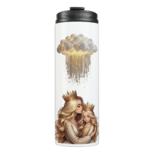 Mother and Daughter Queens with Golden Rain Therma Thermal Tumbler