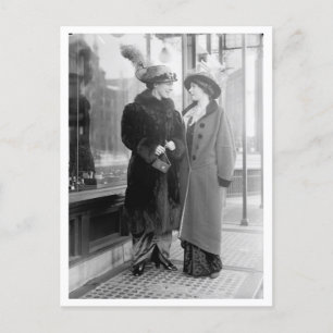 Mother and Daughter Shopping Postcard