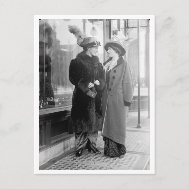 Mother and Daughter Shopping Postcard (Front)