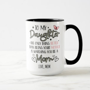Mother and Daughter To My Daughter From Mum Flower Mug