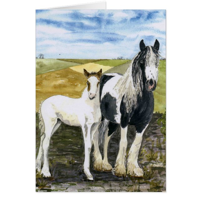 'Mother and Foal' Card (Front)
