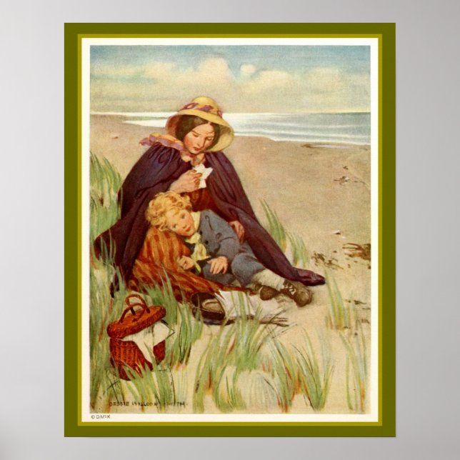 Mother and Son at the Seaside Poster (Front)