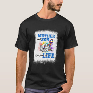 Mother And Son Best Friends For Life Autism Ribbon T-Shirt