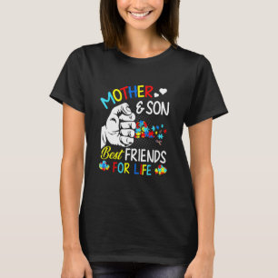 Mother And Son Best Friends For Life Autistic Prid T-Shirt