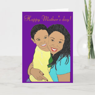 Mother and son card