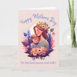 Mother And Son Happy Mother's Day Card