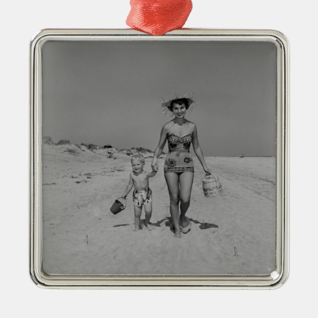 Mother and Son Metal Tree Decoration (Front)