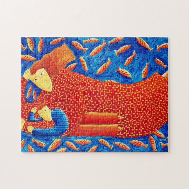 Mother and Son Painting Jigsaw Puzzle (Horizontal)