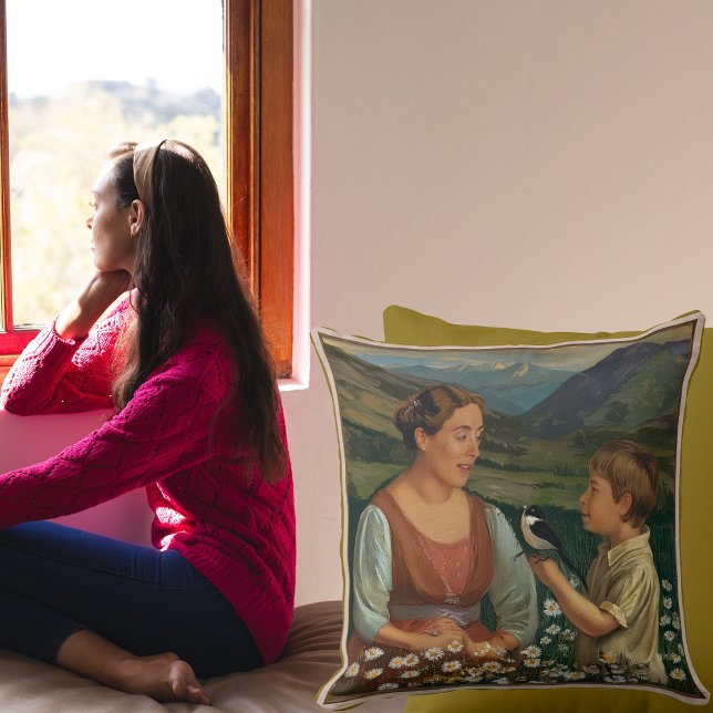 Mother and Son Tranquil Magical Moments Cushion (Mother and Child)