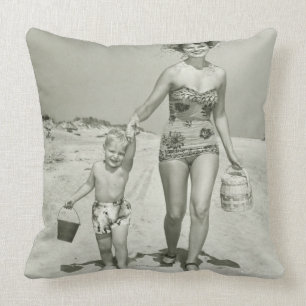 Mother and Son Walking Cushion