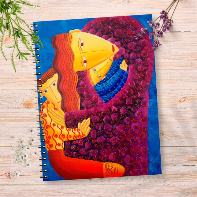 Mother and Sons Family Painting Modern Art Notebook (Creator Uploaded)