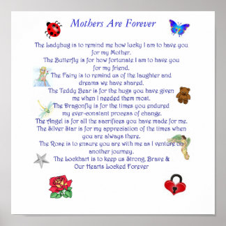 Mother Are Forever poem Poster