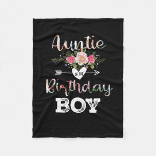 Mother Art Auntie Of A Birthday Boy Fleece Blanket