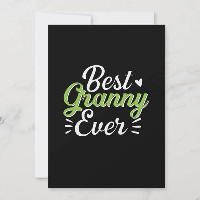 Mother Art Best Granny Ever Invitation (Front)