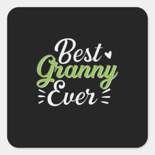 Mother Art Best Granny Ever Square Sticker