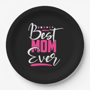 Mother Art Best Mum Ever Paper Plate