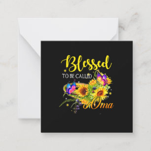 Mother Art Blessed To Be Called Oma Sunflower Card