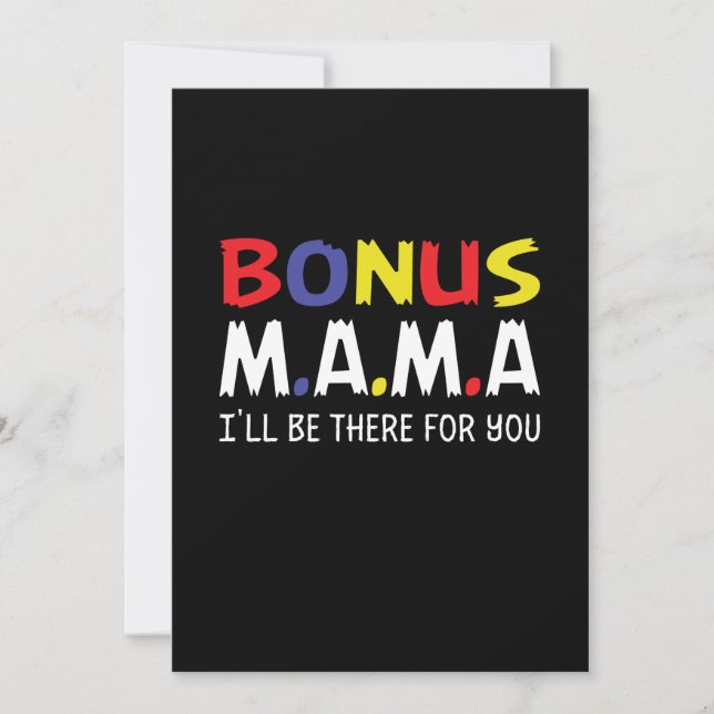 Mother Art Bonus Mama Invitation (Front)