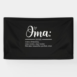 Mother Art Cute Oma Definition Birthday Banner