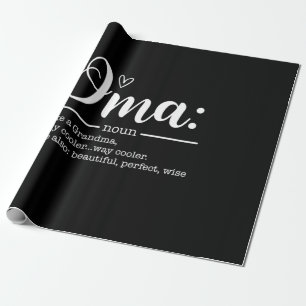Mother Art Cute Oma Definition Birthday Wrapping Paper