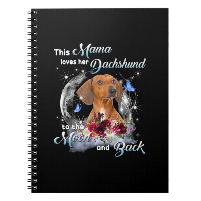 Mother Art Dachshund Mama Birthday Notebook (Front)
