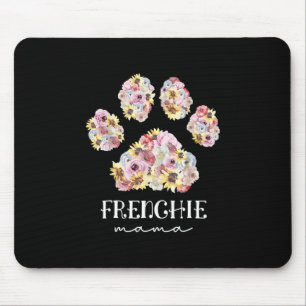 Mother Art Frenchie Mama Floral Paw French Bulldog Mouse Pad