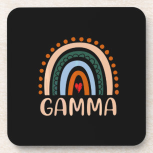 Mother Art   Gamma Rainbow Grandma Cute Birthday Coaster