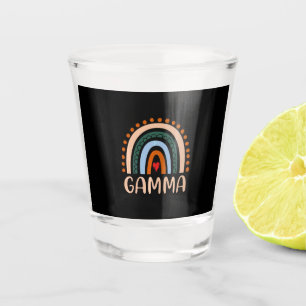 Mother Art Gamma Rainbow Grandma Cute Birthday Shot Glass