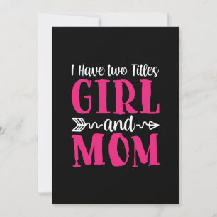 Mother Art Girl And Mum Invitation