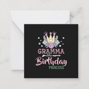Mother Art Gramma Of The Birthday Princess Xmas Card